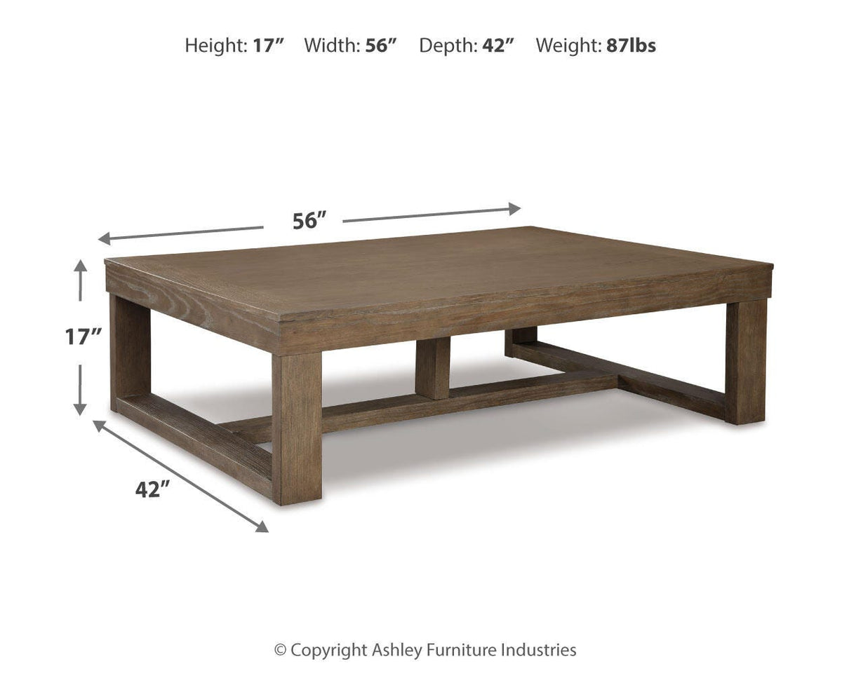 Cariton Coffee Table - T471-1 - approximate manufacturer dimensions (supplier image 4)