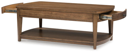 Burkbyer Coffee Table - T513-1 - product view or room setting; only coffee table included (supplier image 3)