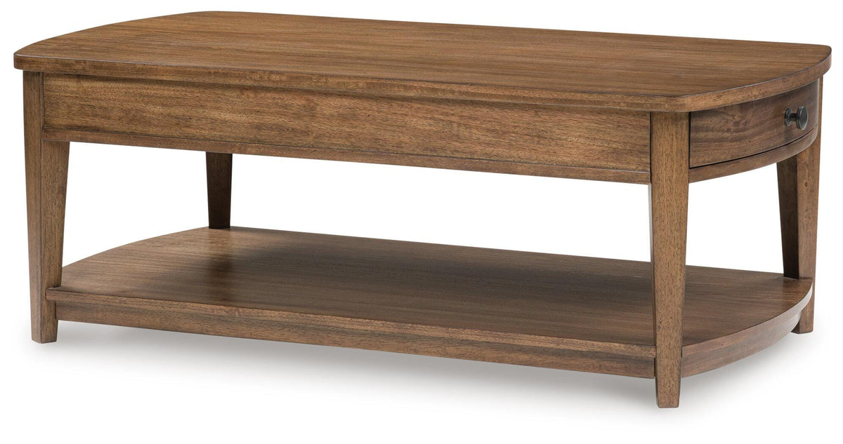 Burkbyer Coffee Table - T513-1 - product view or room setting; only coffee table included (supplier image 1)