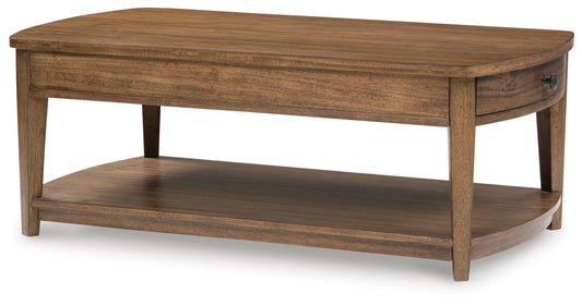 Burkbyer Coffee Table - T513-1 - product view or room setting; only coffee table included (supplier image 1)