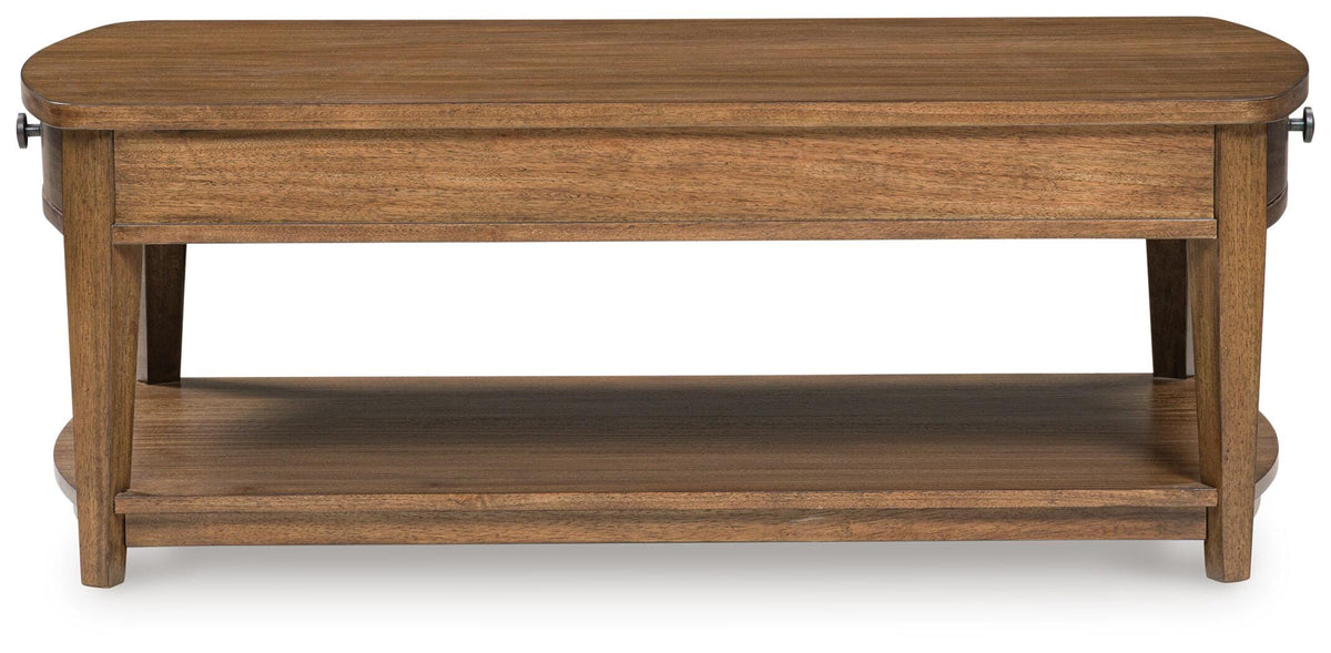 Burkbyer Coffee Table - T513-1 - product view or room setting; only coffee table included (supplier image 4)