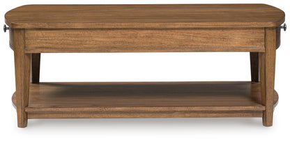 Burkbyer Coffee Table - T513-1 - product view or room setting; only coffee table included (supplier image 4)
