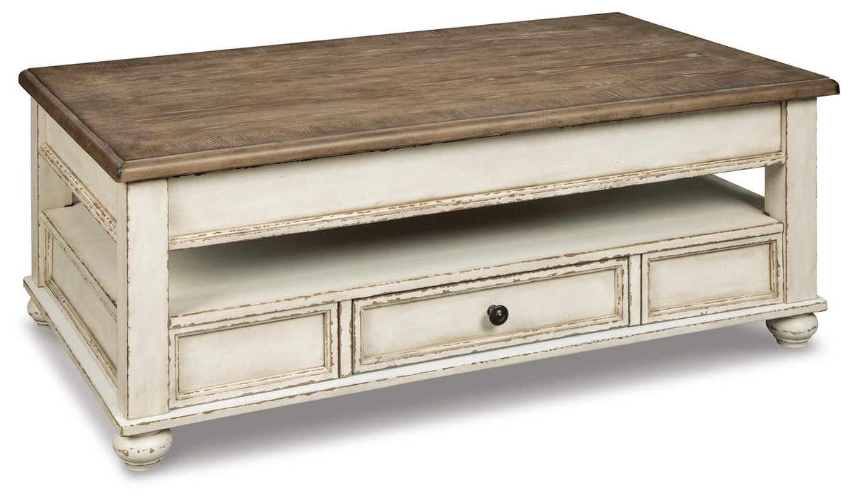 Realyn Coffee Table with Lift Top - T523-9 - product view or room setting; only coffee table included (supplier image 1)