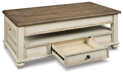 Realyn Coffee Table with Lift Top - T523-9 - product view or room setting; only coffee table included (supplier image 5)