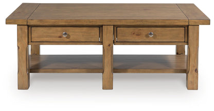 Vandenmore Coffee Table - T539-1 - product view or room setting; only coffee table included (supplier image 4)