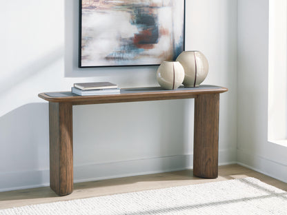 Dontayne Sofa Table - T563-4 - product view or room setting; only console table included (supplier image 2)