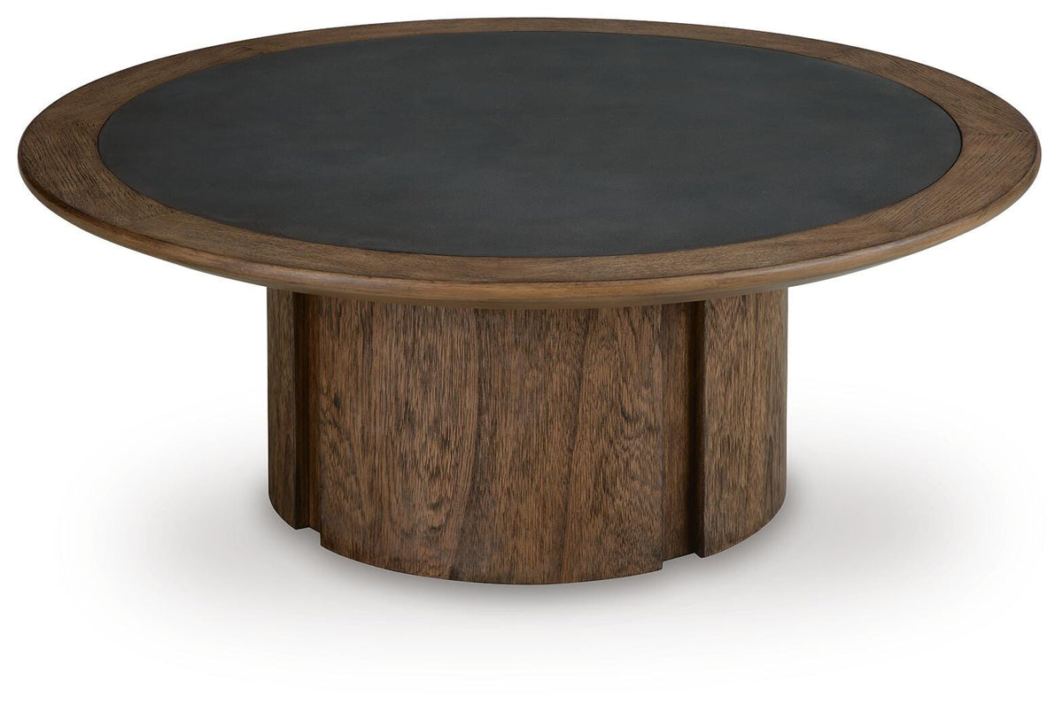 Dontayne Coffee Table - T563-8 - product view or room setting; only coffee table included (supplier image 3)