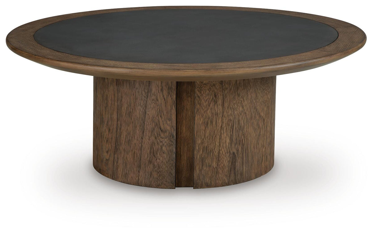Dontayne Coffee Table - T563-8 - product view or room setting; only coffee table included (supplier image 4)