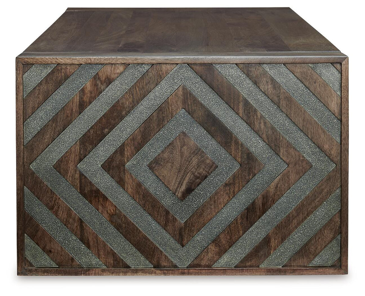 Dreggan Coffee Table - T567-1 - product view or room setting; only coffee table included (supplier image 4)