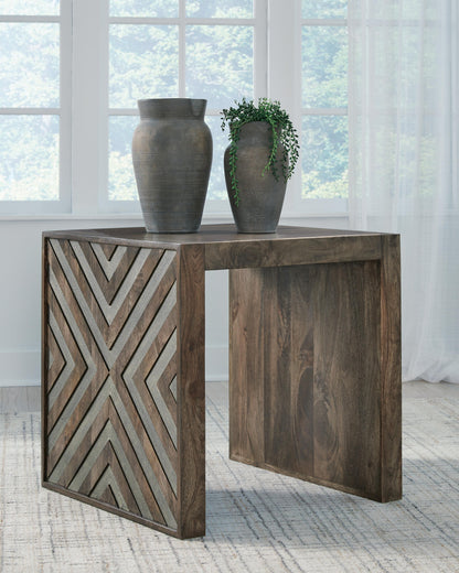 Dreggan End Table - T567-2 - product view or room setting; only end table included (supplier image 2)