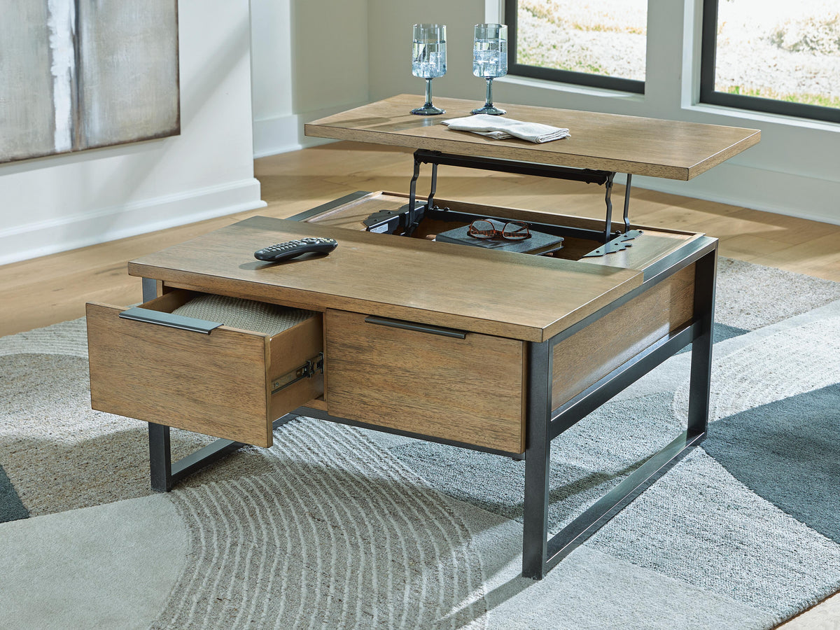 Montia Lift-Top Coffee Table - T602-00 - product view or room setting; only coffee table included (supplier image 7)