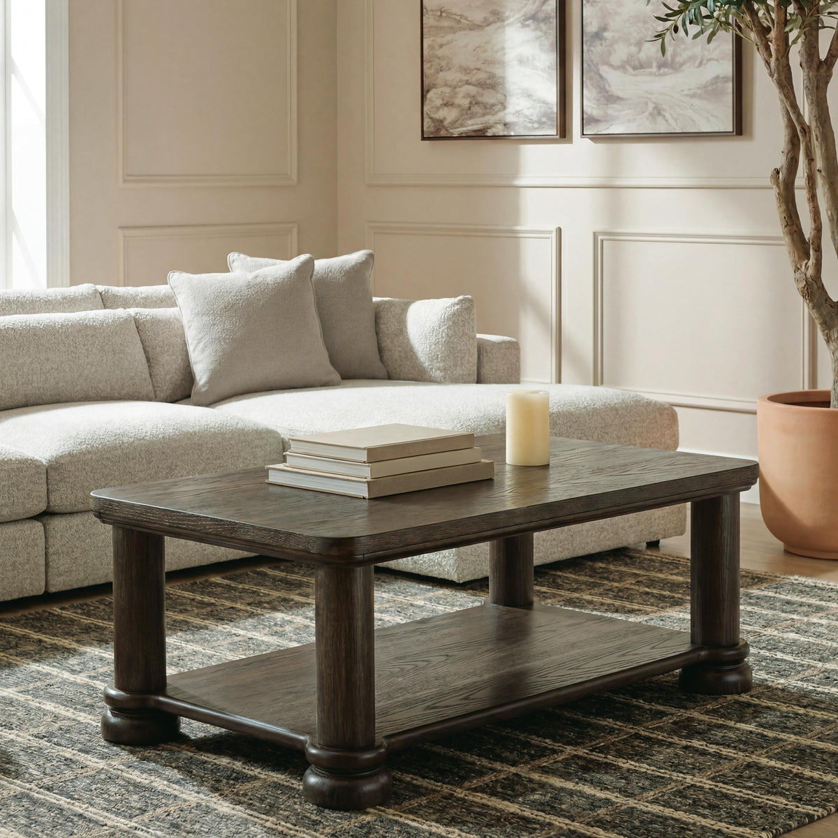 Bannette Coffee Table - T605-1 - product view or room setting; only coffee table included (supplier image 2)