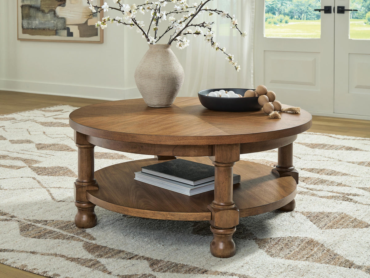 Chadworth Coffee Table - T614-8 - product view or room setting; only coffee table included (supplier image 2)