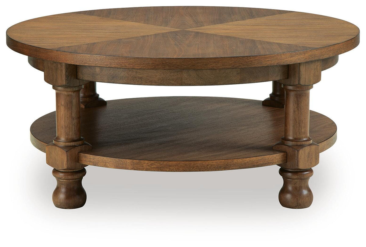 Chadworth Coffee Table - T614-8 - product view or room setting; only coffee table included (supplier image 3)