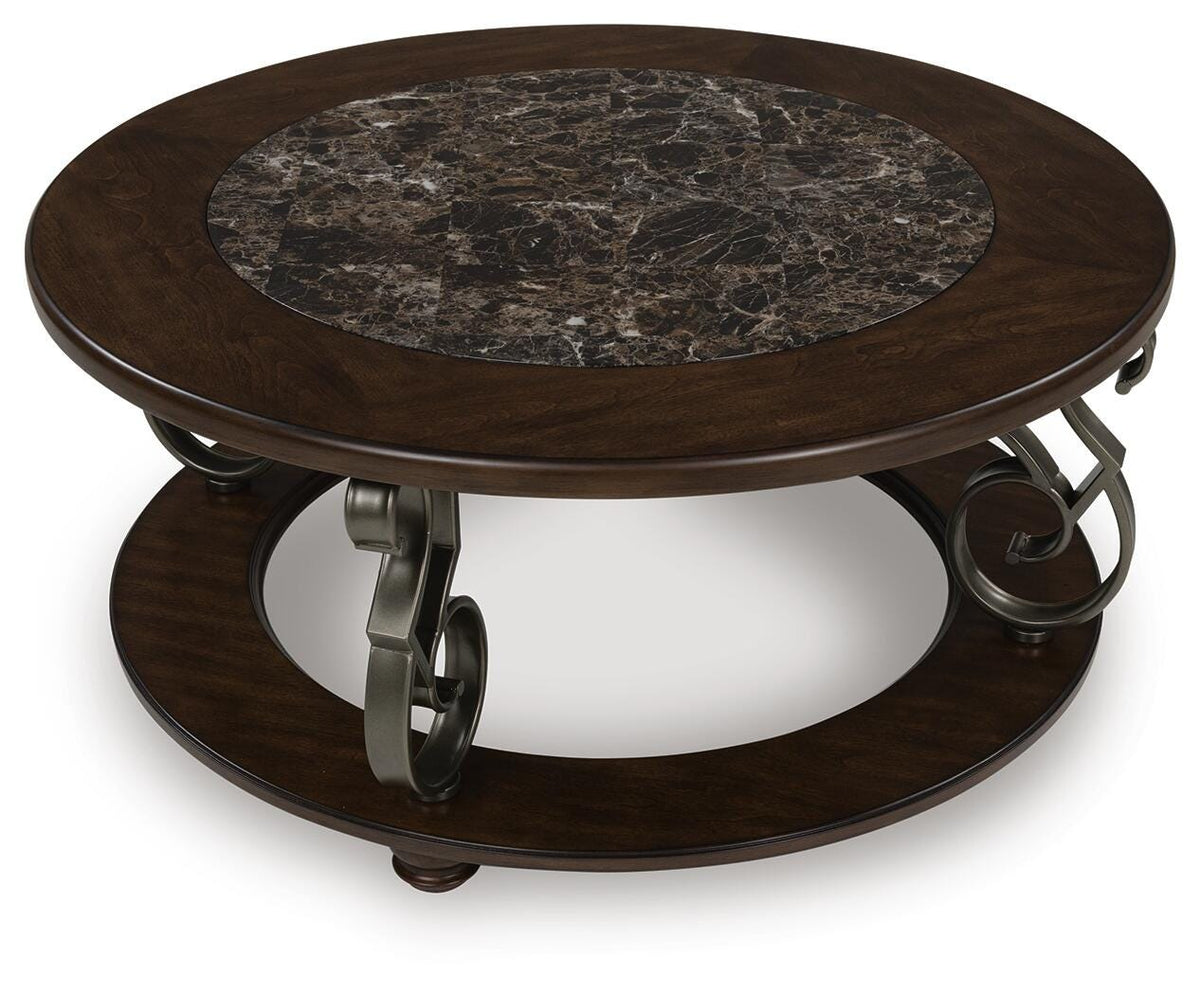 Frallyn Coffee Table - T623-8 - product view or room setting; only coffee table included (supplier image 3)