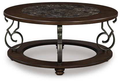 Frallyn Coffee Table - T623-8 - product view or room setting; only coffee table included (supplier image 4)
