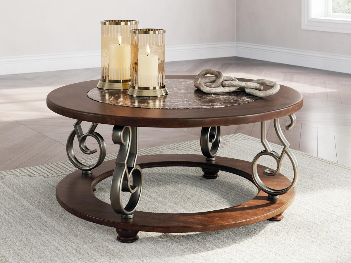 Frallyn Coffee Table - T623-8 - product view or room setting; only coffee table included (supplier image 2)