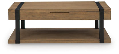 Jorannti Lift-Top Coffee Table - T631-9 - product view or room setting; only coffee table included (supplier image 4)