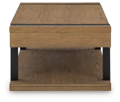 Jorannti Lift-Top Coffee Table - T631-9 - product view or room setting; only coffee table included (supplier image 5)