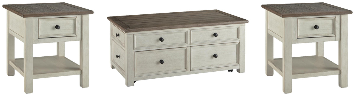 Bolanburg Coffee Table Sets - T637T3 - product view or room setting; complete kit and included component views (supplier image 33)