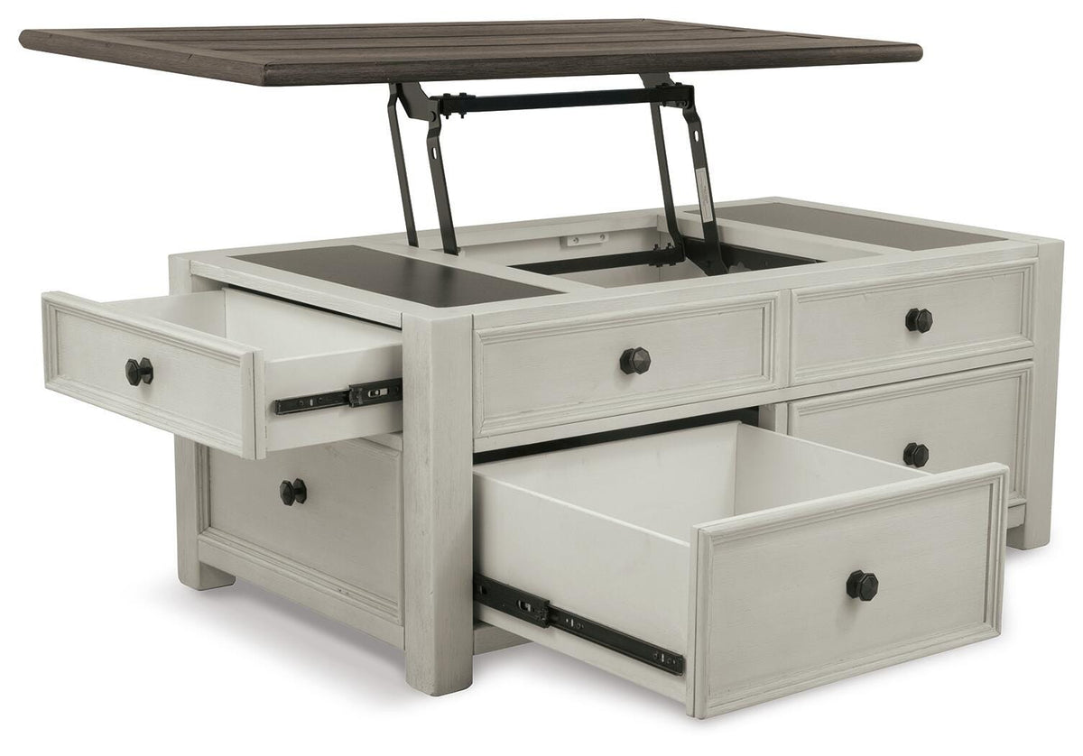 Bolanburg Coffee Table with Lift Top - T637-20 - product view or room setting; only coffee table included (supplier image 3)