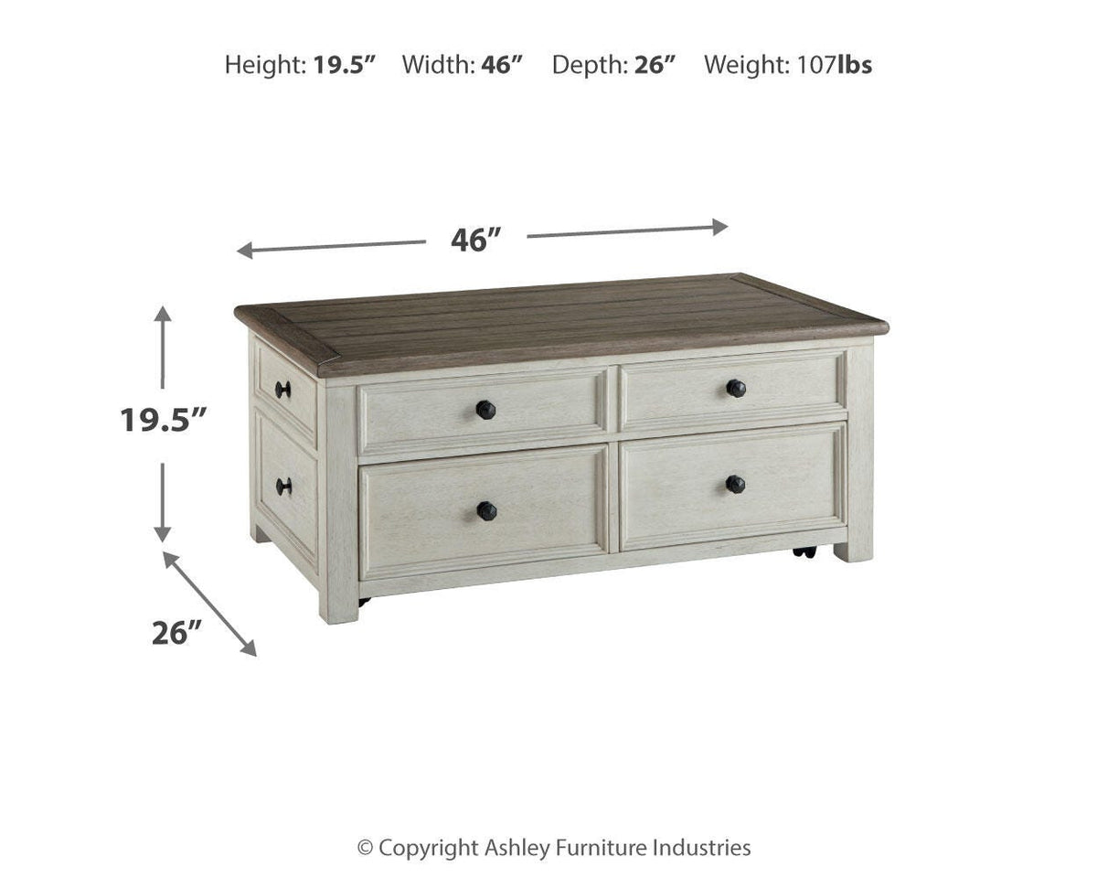 Bolanburg Coffee Table Sets - T637T4, T637T3, T637T1, T637T2, T637T5, T637T6 - approximate manufacturer dimensions (supplier image 22)