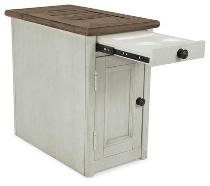 Bolanburg Chairside End Table with USB Ports & Outlets - T637-7 - product view or room setting; only end table included (supplier image 5)