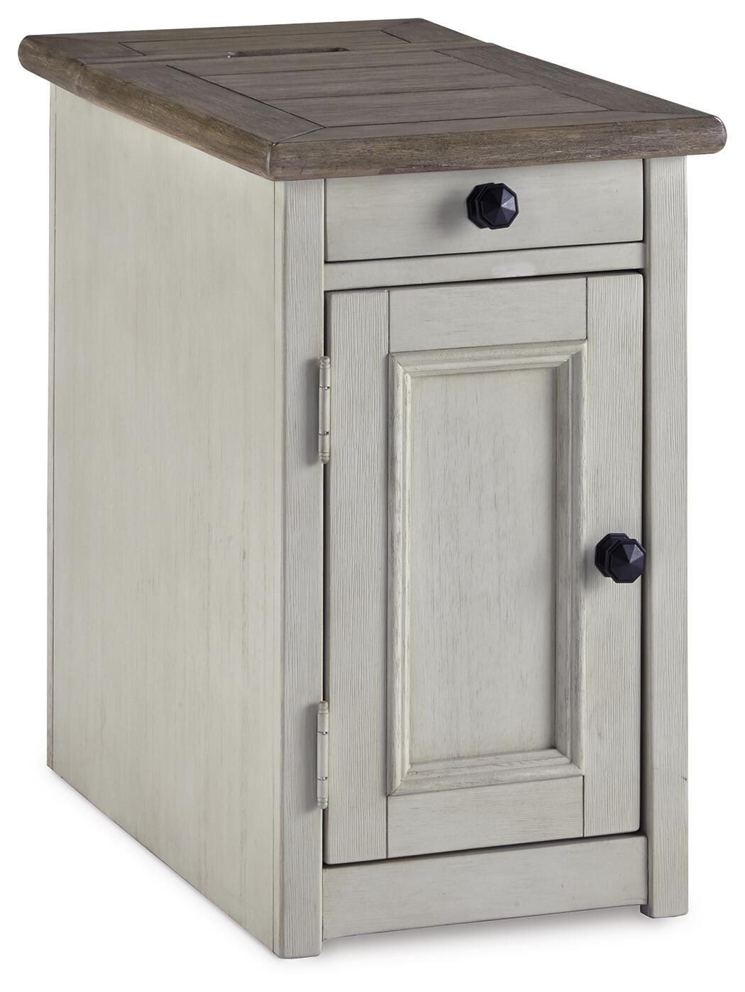Bolanburg Chairside End Table with USB Ports & Outlets - T637-7 - product view or room setting; only end table included (supplier image 1)