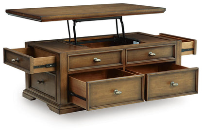 Channley Lift-Top Coffee Table - T649-20 - product view or room setting; only coffee table included (supplier image 3)
