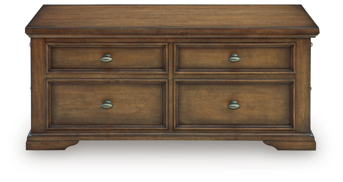 Channley Lift-Top Coffee Table - T649-20 - product view or room setting; only coffee table included (supplier image 4)