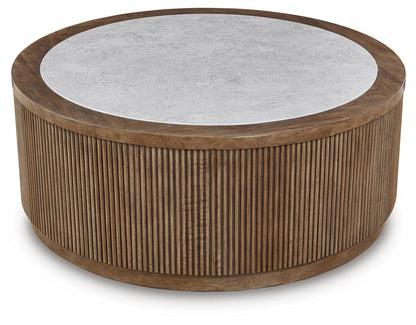 Hadonna Coffee Table - T658-8 - product view or room setting; only coffee table included (supplier image 3)