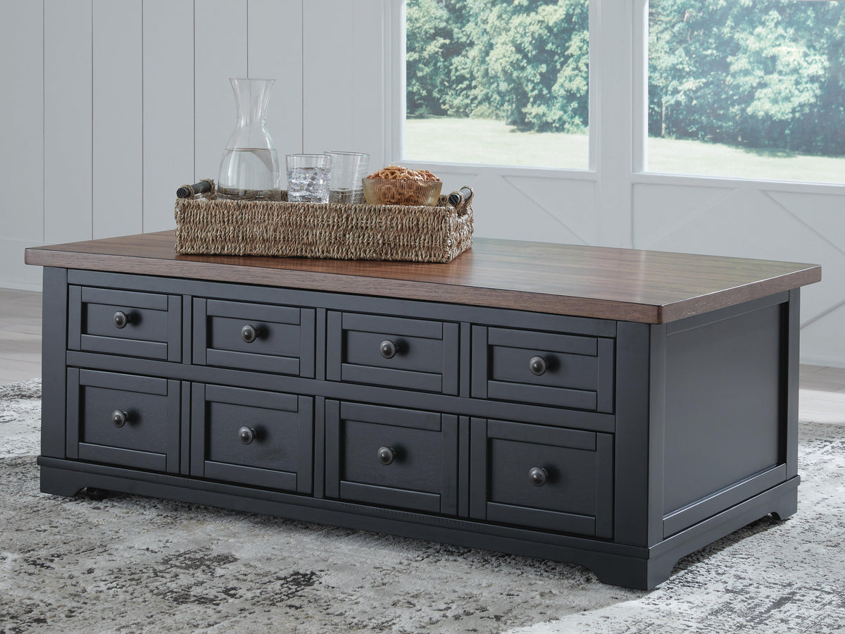 Wildenauer Lift-Top Coffee Table - T664-9 - product view or room setting; only coffee table included (supplier image 2)