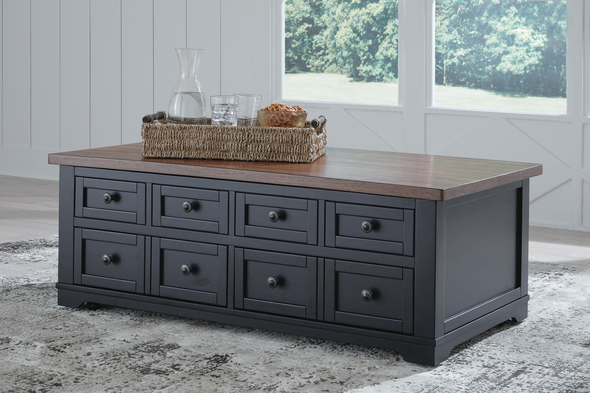 Wildenauer Lift-top Coffee Table and 2 Chairside End Tables - T664T1 - product view or room setting; complete kit and included component views (supplier image 16)
