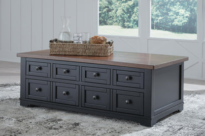 Wildenauer Lift-top Coffee Table and 2 Chairside End Tables - T664T1 - product view or room setting; complete kit and included component views (supplier image 16)