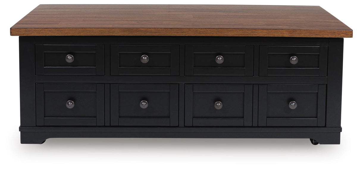 Wildenauer Lift-top Coffee Table and 2 Chairside End Tables - T664T1 - product view or room setting; complete kit and included component views (supplier image 8)