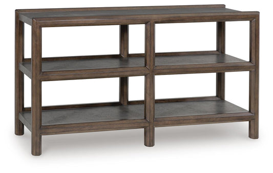 Kallenny Sofa Table - T669-4 - product view or room setting; only console table included (supplier image 1)
