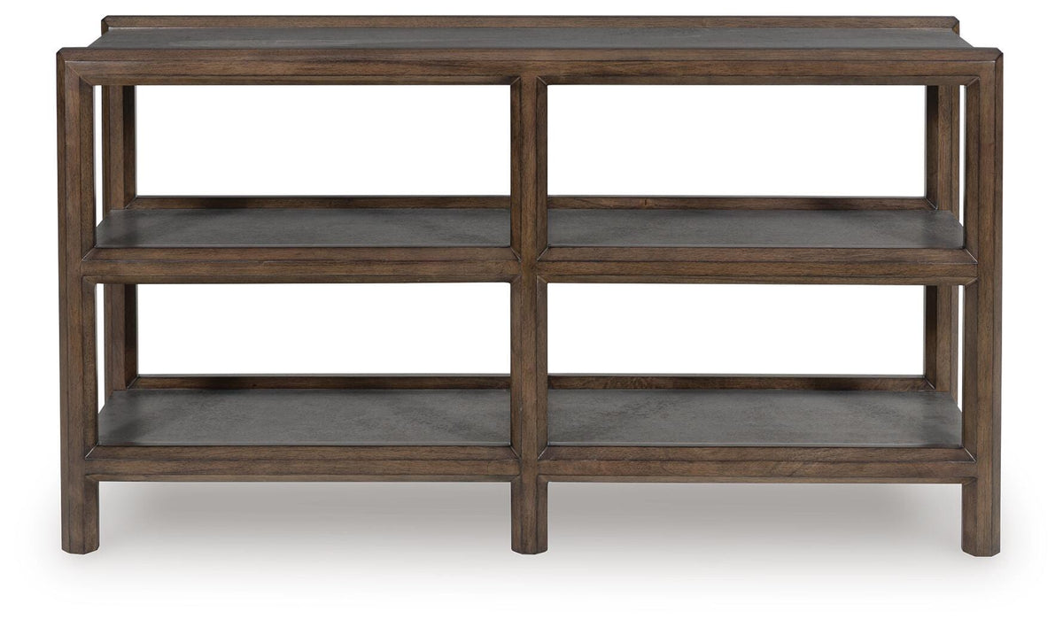 Kallenny Sofa Table - T669-4 - product view or room setting; only console table included (supplier image 3)