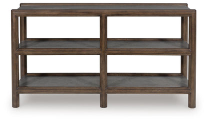 Kallenny Sofa Table - T669-4 - product view or room setting; only console table included (supplier image 3)
