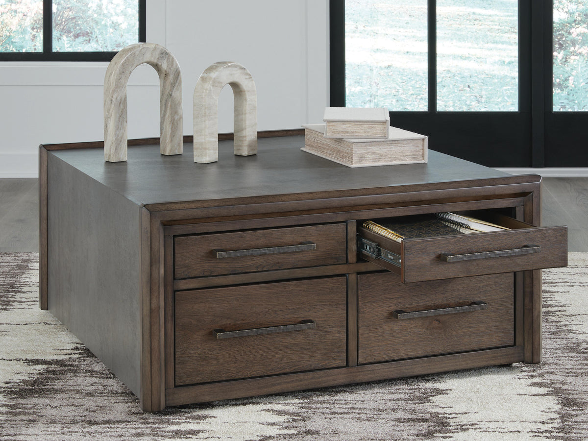 Kallenny Coffee Table - T669-8 - product view or room setting; only coffee table included (supplier image 8)