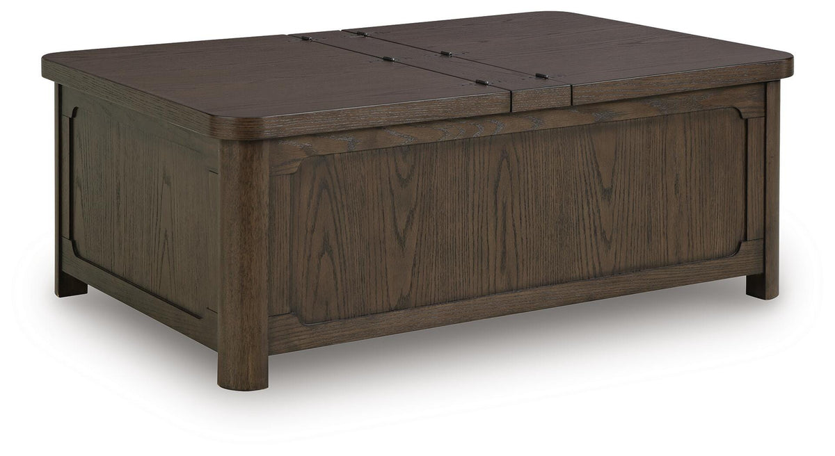 Breckington Coffee Table With Storage - T678-20 - product view or room setting; only coffee table included (supplier image 1)