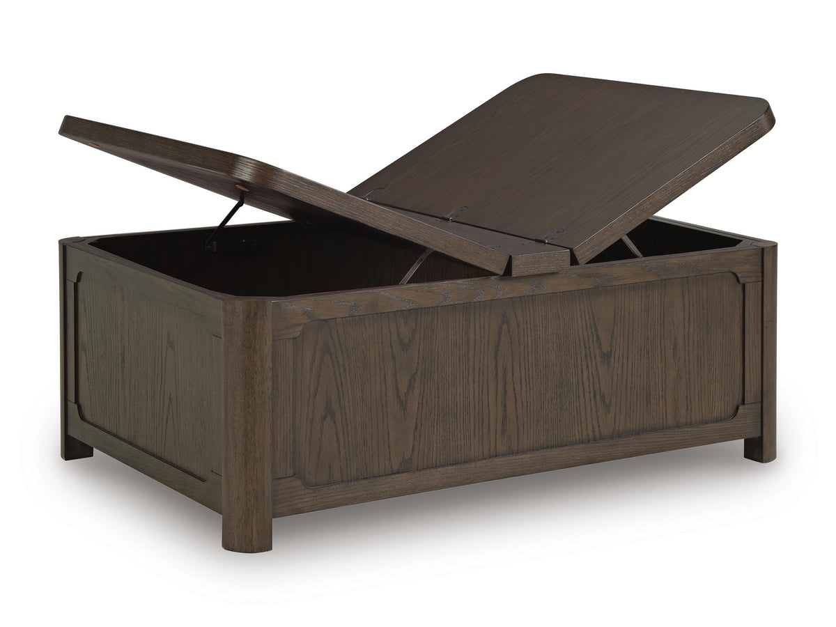 Breckington Coffee Table With Storage - T678-20 - product view or room setting; only coffee table included (supplier image 3)