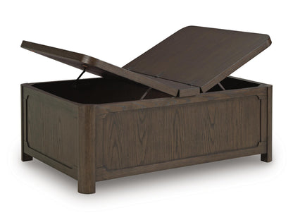 Breckington Coffee Table With Storage - T678-20 - product view or room setting; only coffee table included (supplier image 3)