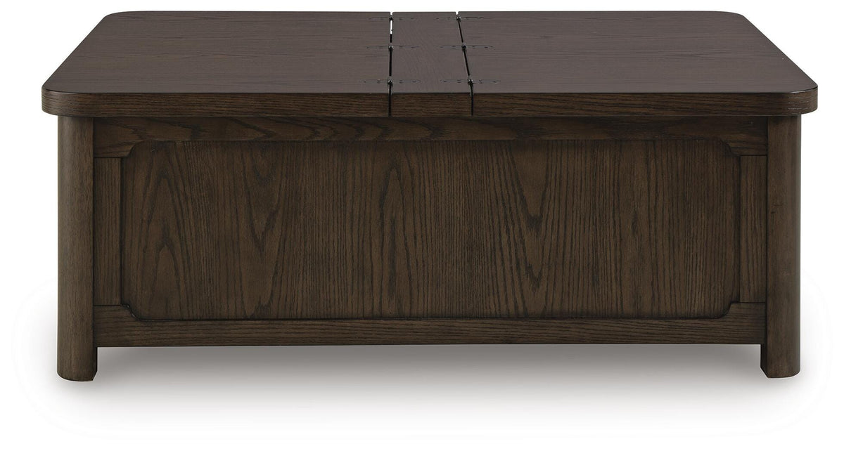 Breckington Coffee Table With Storage - T678-20 - product view or room setting; only coffee table included (supplier image 4)