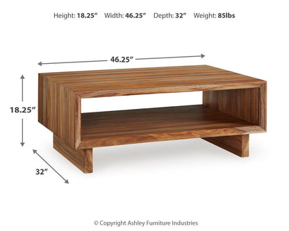 Dressonni Coffee Table - T690-1 - approximate manufacturer dimensions (supplier image 7)