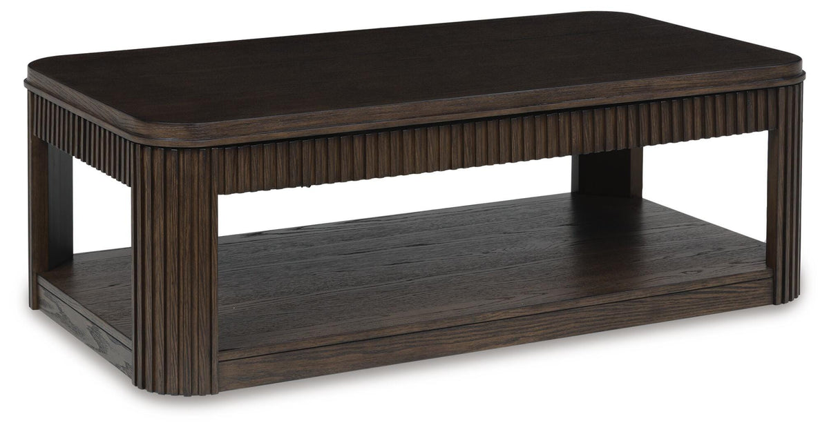 Carlibrie Lift-Top Coffee Table - T700-9 - product view or room setting; only coffee table included (supplier image 1)