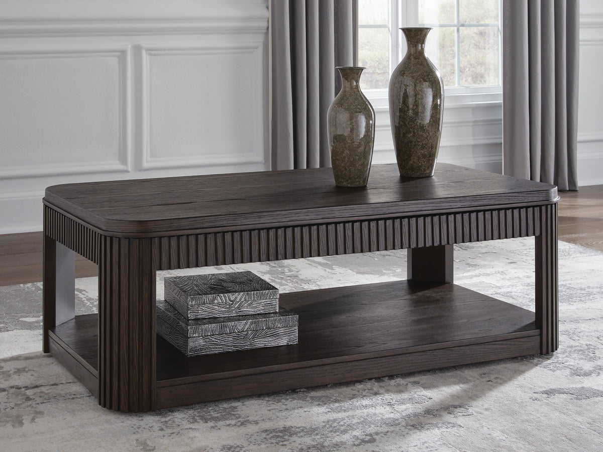 Carlibrie Lift-Top Coffee Table - T700-9 - product view or room setting; only coffee table included (supplier image 2)