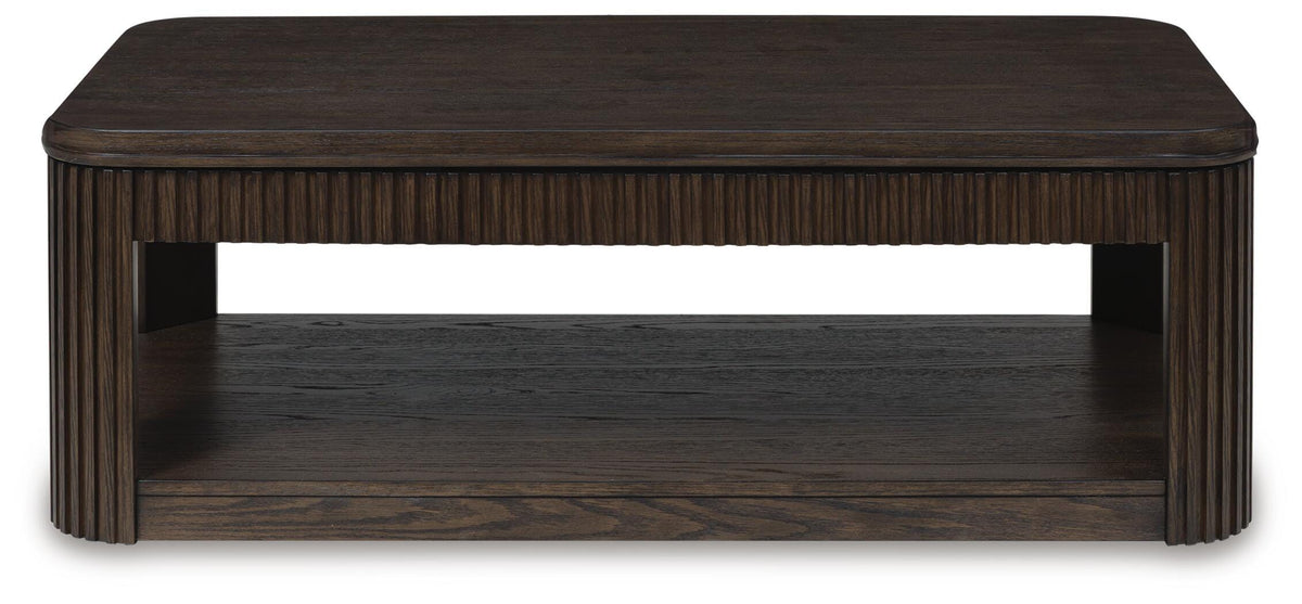 Carlibrie Lift-Top Coffee Table - T700-9 - product view or room setting; only coffee table included (supplier image 4)