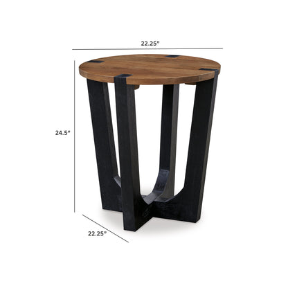 Hanneforth End Table - T726-6 - approximate manufacturer dimensions (supplier image 8)