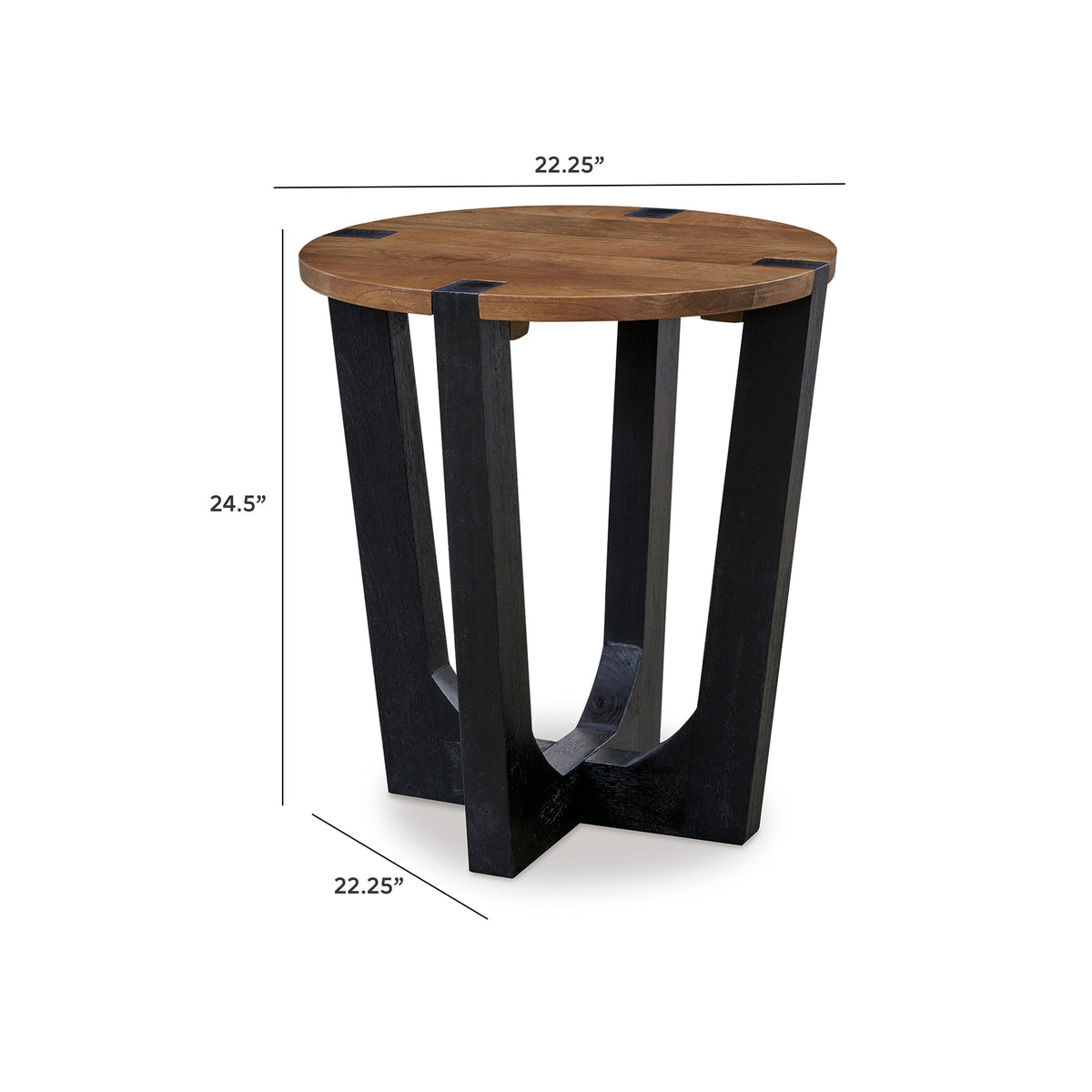 Hanneforth Coffee Table and 2 End Tables - T726T1 - approximate manufacturer dimensions (supplier image 17)