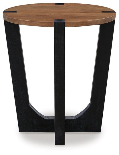 Hanneforth Coffee Table and 2 End Tables - T726T1 - product view or room setting; complete kit and included component views (supplier image 3)